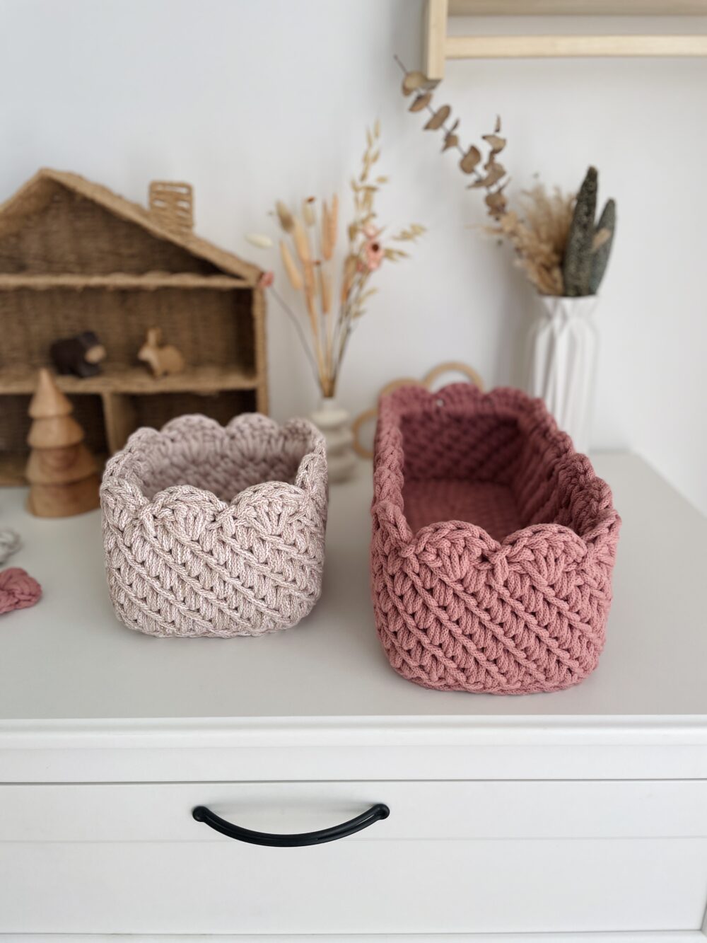 Királylány kosár - szögletes formák