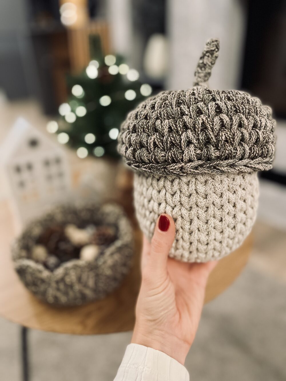 Csillogó Makk tároló