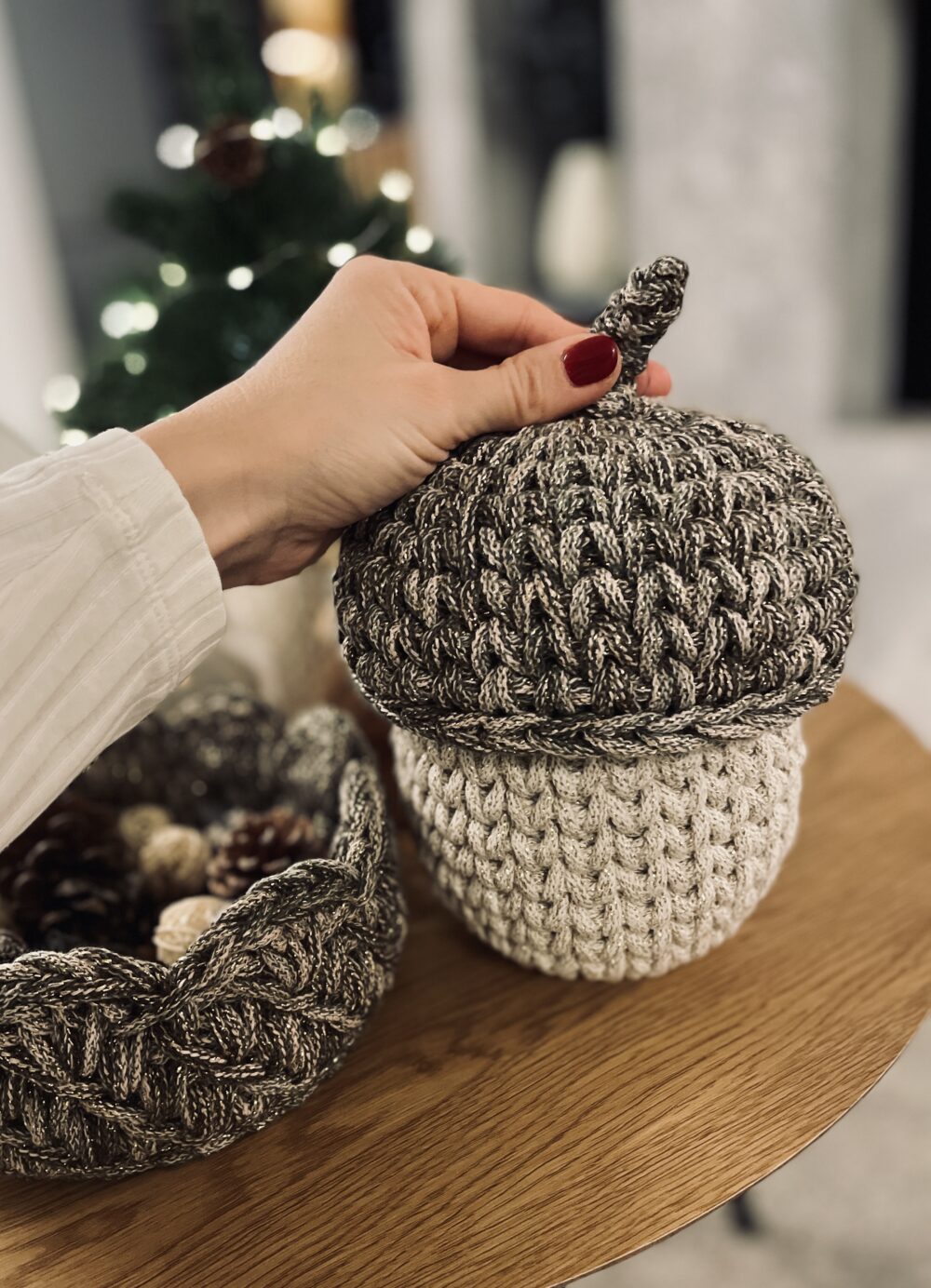 Csillogó Makk tároló