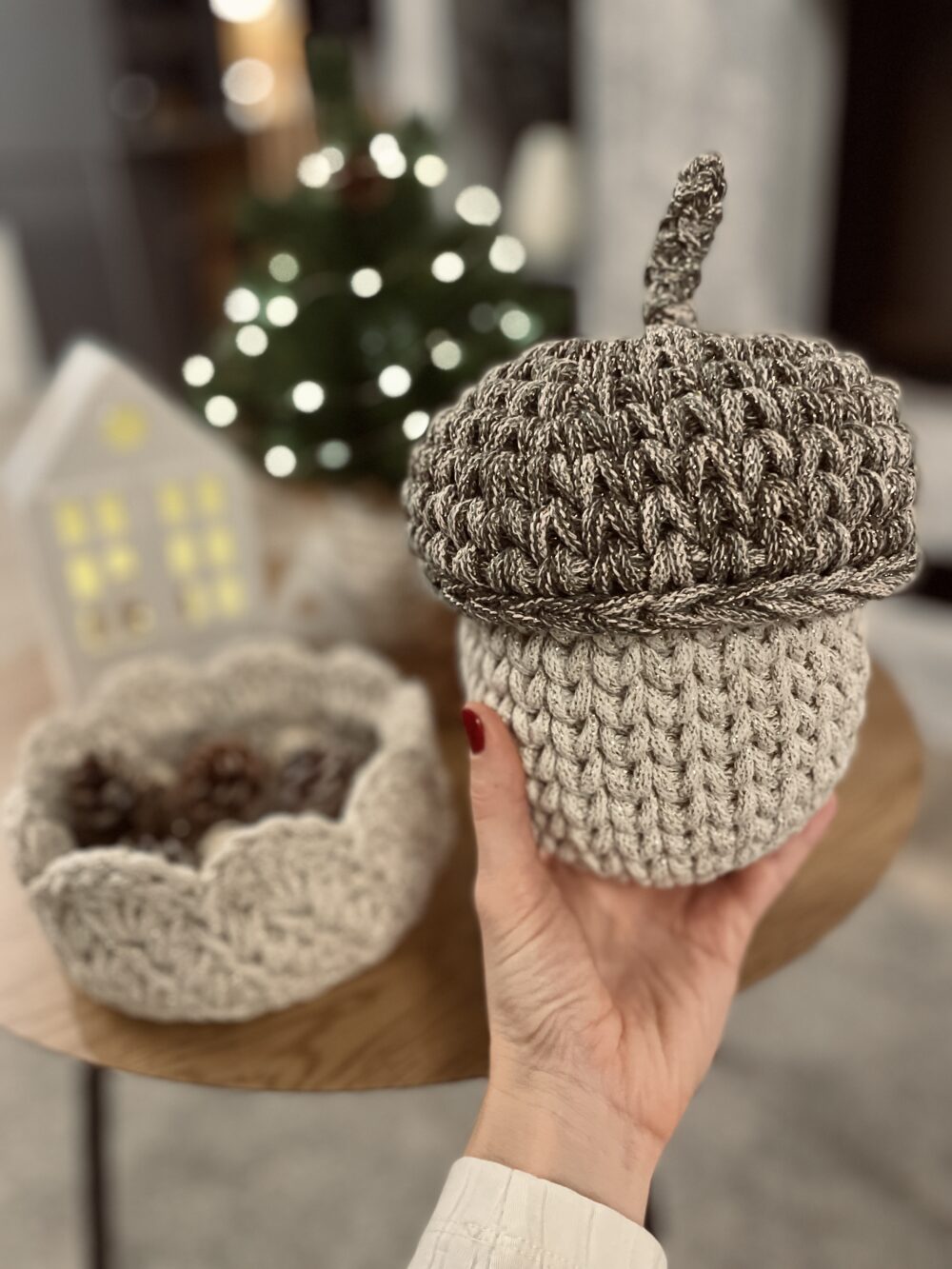 Csillogó Makk tároló