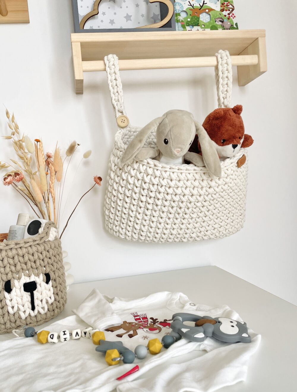 Kiságyra akasztható kosár